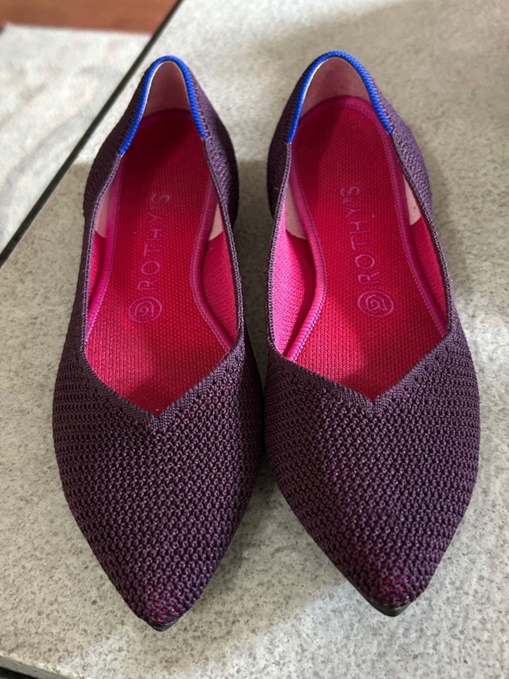 NEW Rothy's The Point Berry Lattice ballet flats 8.5